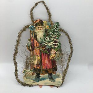 Scrap & Tinsel Father Christmas Ornament